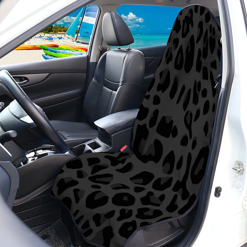 Black Leopard Print Waterproof Car Seat Cover