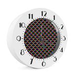 Black Mermaid Scales Pattern Print Alarm Clock