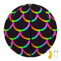 Black Mermaid Scales Pattern Print Basketball