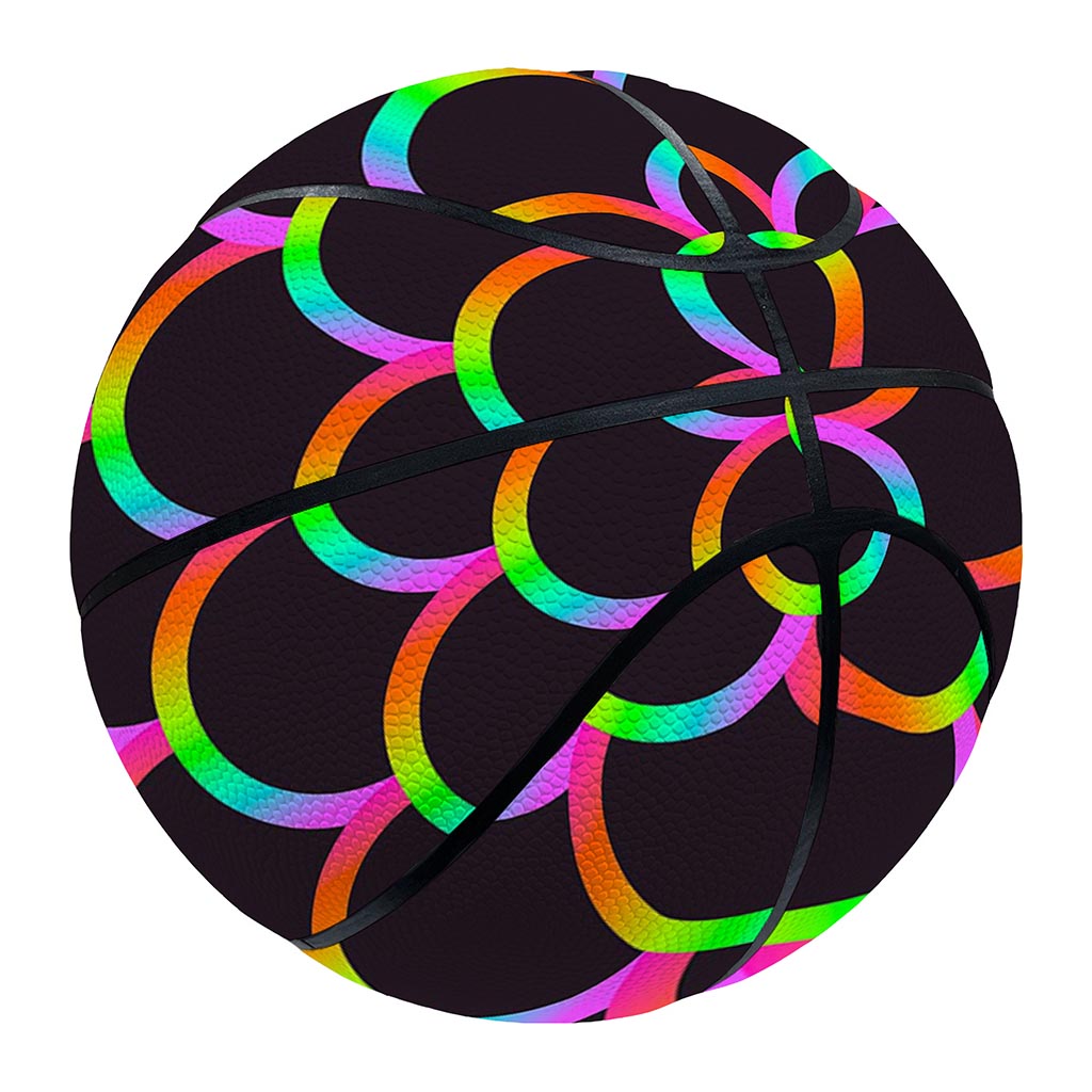 Black Mermaid Scales Pattern Print Basketball