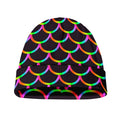 Black Mermaid Scales Pattern Print Beanie