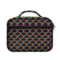 Black Mermaid Scales Pattern Print Briefcase Bible Bag
