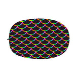 Black Mermaid Scales Pattern Print Car Side Mirror Covers