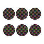 Black Mermaid Scales Pattern Print Coaster Set