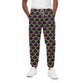 Black Mermaid Scales Pattern Print Cotton Sweatpants