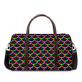 Black Mermaid Scales Pattern Print Duffel Bag