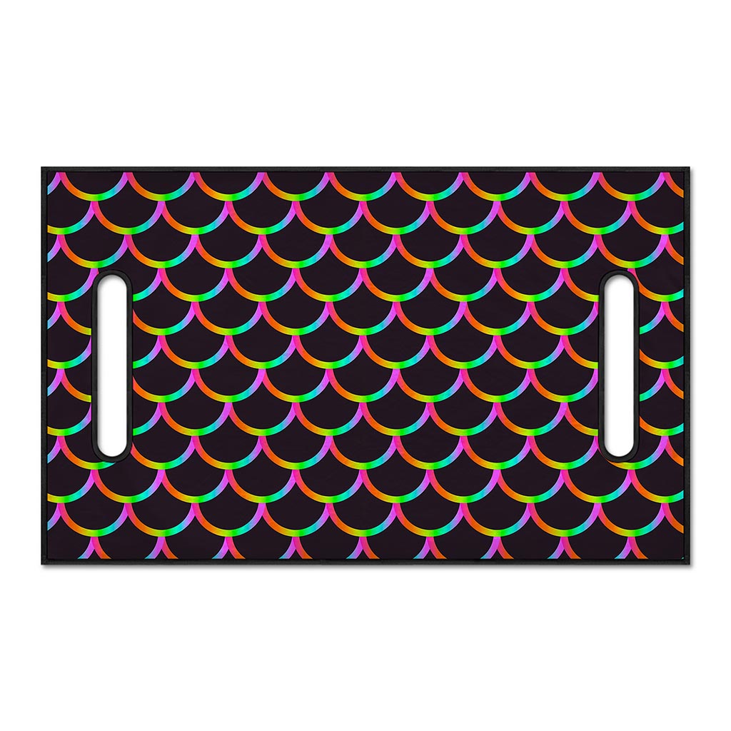 Black Mermaid Scales Pattern Print Golf Cart Seat Cover