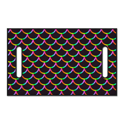 Black Mermaid Scales Pattern Print Golf Cart Seat Cover