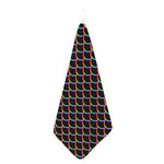 Black Mermaid Scales Pattern Print Hand Towel
