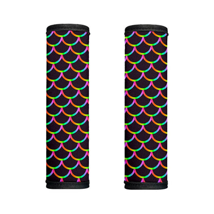 Black Mermaid Scales Pattern Print Handle Covers
