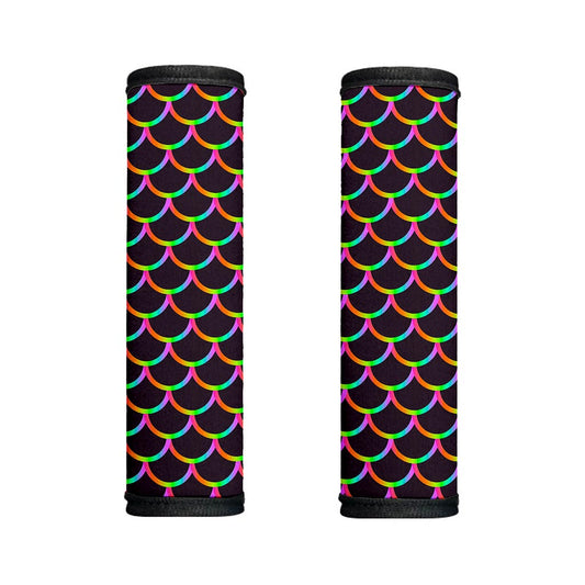 Black Mermaid Scales Pattern Print Handle Covers