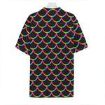 Black Mermaid Scales Pattern Print Hawaiian Shirt