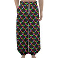Black Mermaid Scales Pattern Print Lantern Pants