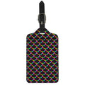 Black Mermaid Scales Pattern Print Luggage Tag