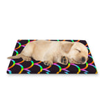 Black Mermaid Scales Pattern Print Pet Cooling Mat Cover