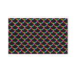 Black Mermaid Scales Pattern Print Polyester Flag