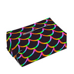 Black Mermaid Scales Pattern Print Rectangle Tissue Box Cover