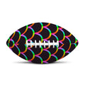 Black Mermaid Scales Pattern Print Rugby Ball