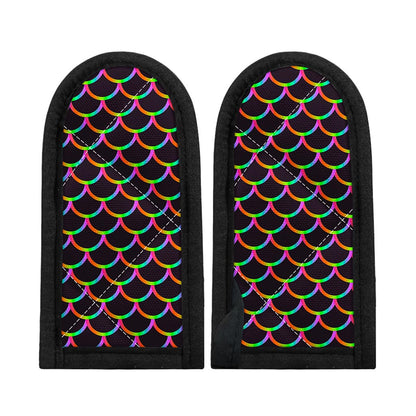 Black Mermaid Scales Pattern Print Skillet Handle Cover