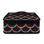 Black Mermaid Scales Pattern Print Small Lunch Bag