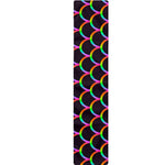 Black Mermaid Scales Pattern Print Table Runner