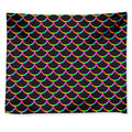 Black Mermaid Scales Pattern Print Tapestry