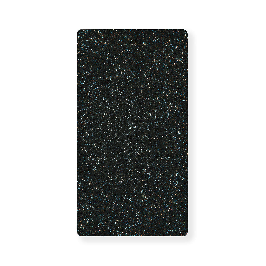Black (NOT Real) Glitter Print Baby Crib Sheet