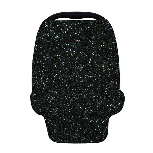 Black (NOT Real) Glitter Print Baby Seat Cover
