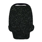 Black (NOT Real) Glitter Print Baby Seat Cover
