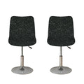 Black (NOT Real) Glitter Print Bar Stool Covers