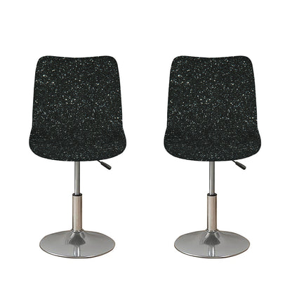 Black (NOT Real) Glitter Print Bar Stool Covers