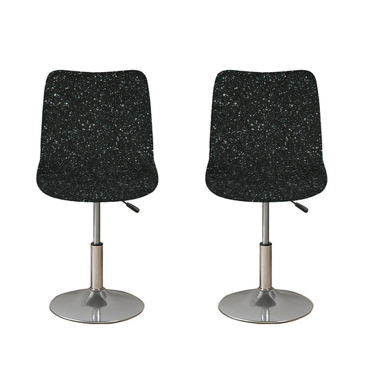 Black (NOT Real) Glitter Print Bar Stool Covers