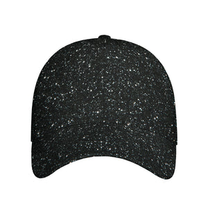 Black (NOT Real) Glitter Print Baseball Cap