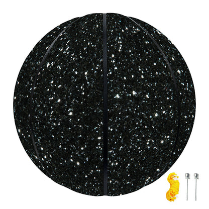 Black (NOT Real) Glitter Print Basketball