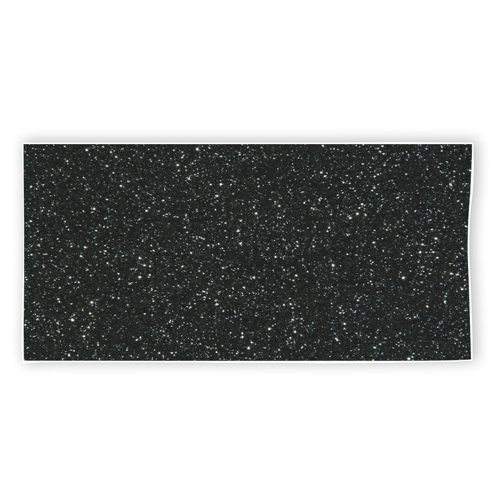 Black (NOT Real) Glitter Print Beach Towel