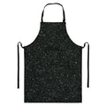 Black (NOT Real) Glitter Print Bib Apron With Pocket