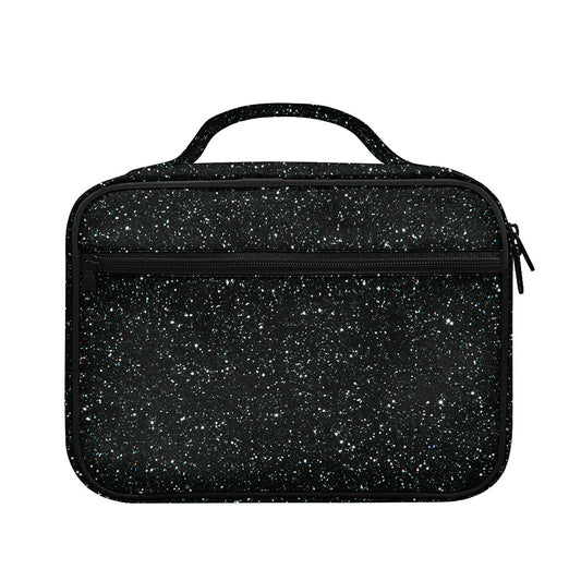 Black (NOT Real) Glitter Print Briefcase Bible Bag