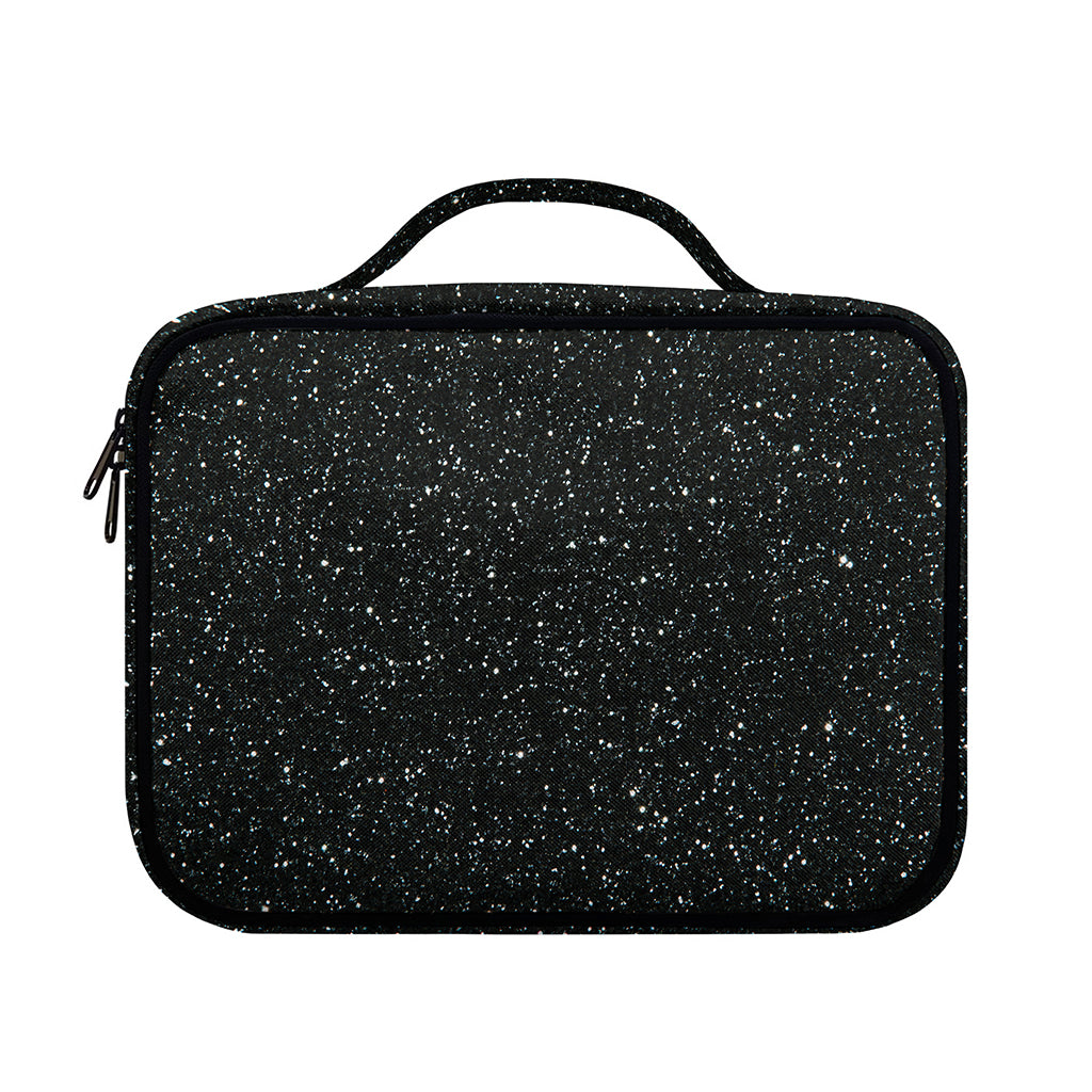 Black (NOT Real) Glitter Print Briefcase Bible Bag