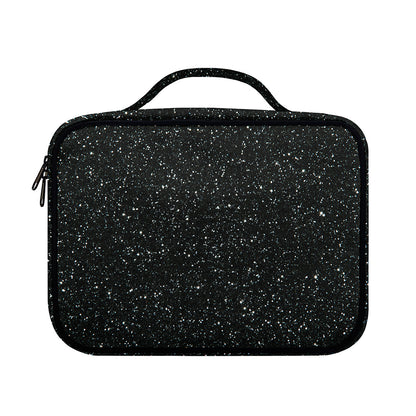 Black (NOT Real) Glitter Print Briefcase Bible Bag