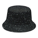 Black (NOT Real) Glitter Print Bucket Hat