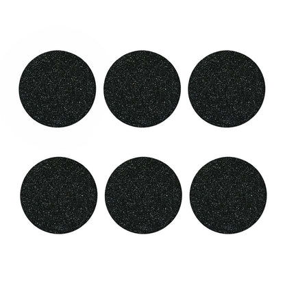 Black (NOT Real) Glitter Print Coaster Set