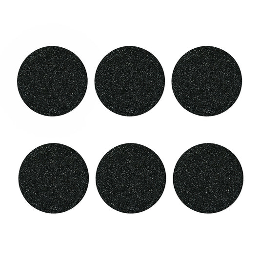 Black (NOT Real) Glitter Print Coaster Set