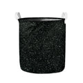 Black (NOT Real) Glitter Print Collapsible Laundry Basket