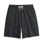 Black (NOT Real) Glitter Print Cotton Shorts