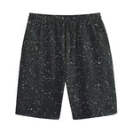 Black (NOT Real) Glitter Print Cotton Shorts