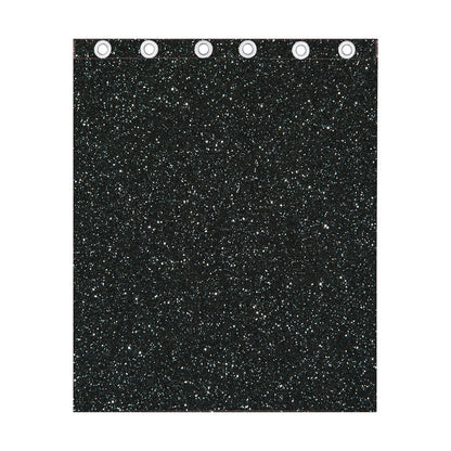 Black (NOT Real) Glitter Print Curtain