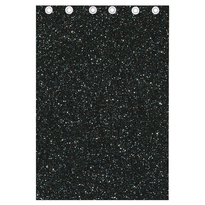Black (NOT Real) Glitter Print Curtain