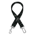 Black (NOT Real) Glitter Print Dog Seat Belt