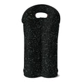 Black (NOT Real) Glitter Print Double Neoprene Wine Tote