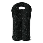 Black (NOT Real) Glitter Print Double Neoprene Wine Tote